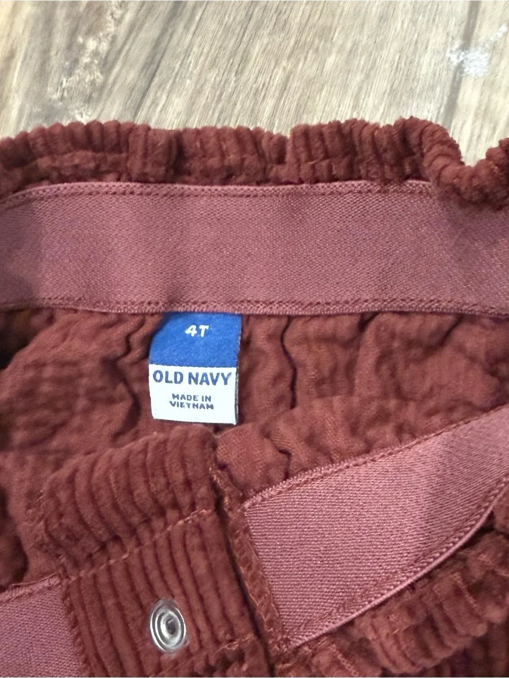 Old Navy Girls 4T Burgundy Corduroy Skirt Button Front Fall Holiday